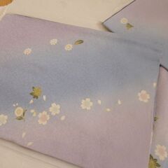 ★正絹★丸洗い済み★裄６８㎝★パステルグラデーションにお花柄★の画像