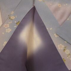 ★正絹★丸洗い済み★裄６８㎝★パステルグラデーションにお花柄★の画像