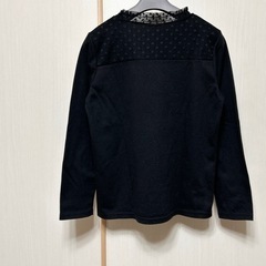 襟レース 長袖 Tシャツ ロンＴの画像