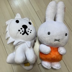 ミッフィ、ブルーナアニマルのぬいぐるみ