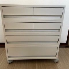 無印良品 ポリプロピレンケース 横ワイド ホワイトグレー セット