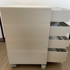 無印良品 ポリプロピレンケース 横ワイド ホワイトグレー セットの画像