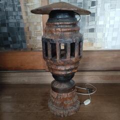 木彫りウッドランプ