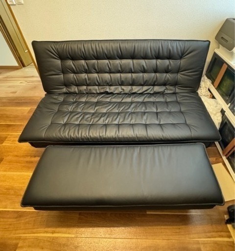 【直接引取限定】傷・汚れに強い合成皮革 ソファベッドスツールセットNシールド