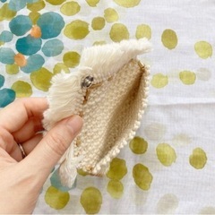 マクラメポーチ（ﾊﾝﾄﾞﾒｲﾄﾞ作品）の画像