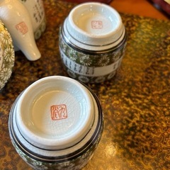 生活用品　九谷焼　茶器揃い　茶櫃付の画像