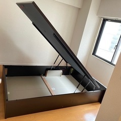 ニトリ 跳ね上げ式 ダブルベッド 深型タイプ
