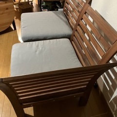 美品）おしゃれソファー２個セットの画像