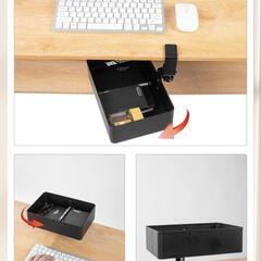 スチール製テーブル下収納クランプ式の画像