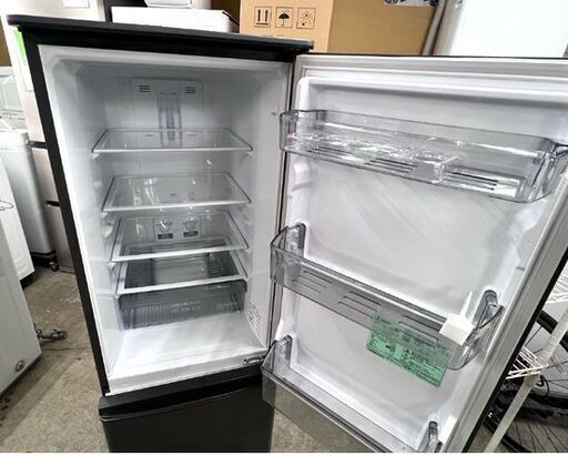 2ドア冷蔵庫 168L 2021年製 三菱 MR-P17G-H カラー/マットチャコール 160Lクラス☆ 白石店 