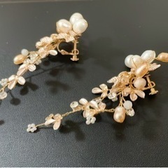 【お取引完了】イヤリング ゴールド パール ブライダル ウェディング アクセサリーの画像