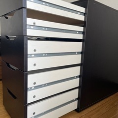 IKEA イケア ALEX アレクス 引き出しユニット ブラックブラウン