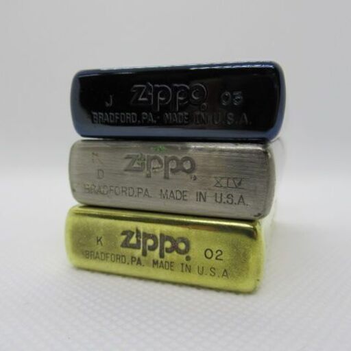 b74 《美品》 zippo ジッポライター オイルライター ジッポー まとめ売り 3個セット 金タンク ビンテージ スカル 戦争 硫黄島 全日本プロレス