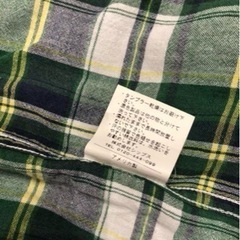 シャツ メンズ チェックシャツ　SHIPS グリーン　半袖　サイズＭの画像
