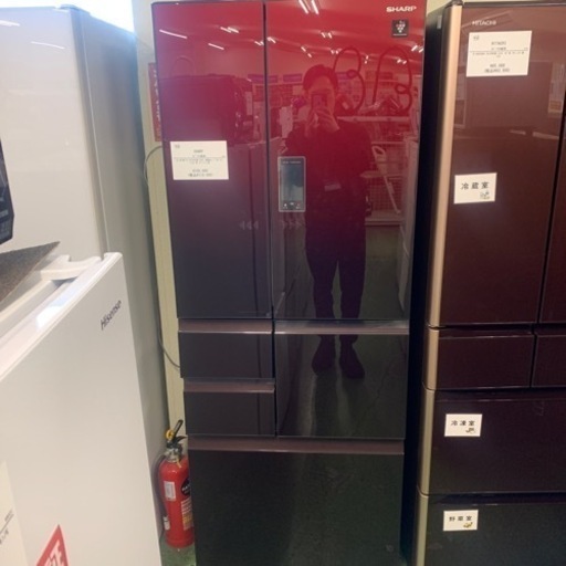 安心6ヶ月保証　SHARP 大型冷蔵庫　SJ-AF50F-R