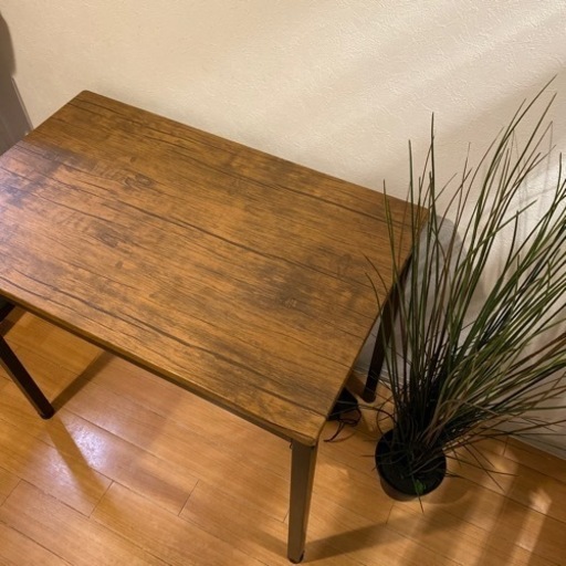 【タンスのゲン】木目調デスク80×50 スチール ワークデスク