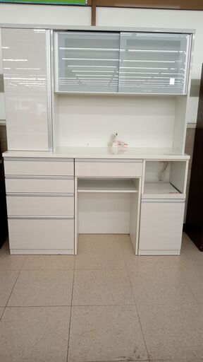 ★ジモティ割あり★ 高橋木工所 レンジボード 白 H200×D50×W160.5 クリーニング済み TJ4820