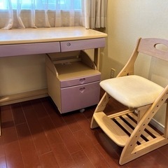 【取引完了】学習机・椅子セット【化粧パネル取替可能】