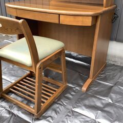学習机　浜本工芸　(本棚・机・キャビネット・椅子セット)の画像