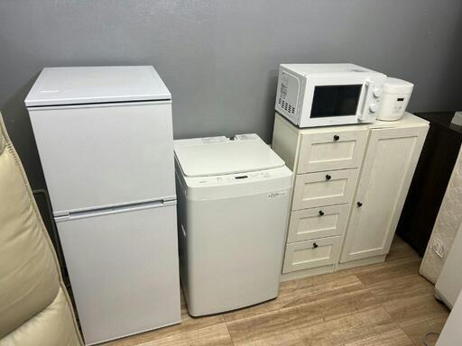 新生活5点セット✨冷蔵庫\u0026洗濯機\u0026電子レンジ\u0026炊飯器\u0026収納棚❗❗配送設置0円で✌