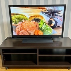 【値下げ中】テレビ、テレビ台（SHARP）