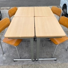 No.o26~33 学校机&椅子4セット オカムラ