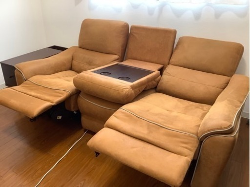 家具 ソファ 3人掛け電動リクライニングソファ
