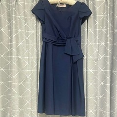 エメ AIMER ドレス ネイビー 膝丈