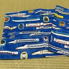 プラレール　給食ナフキン(ランチマット) エプロン　ティッシュカバーの画像