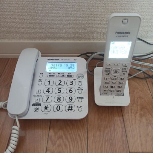 子機付　電話機　パナソニック