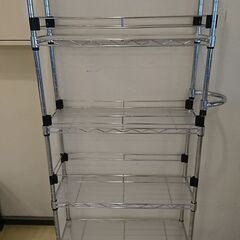 ※当選者様とお話し中※【無料】【中古ですが美品】6段スチールラッ...