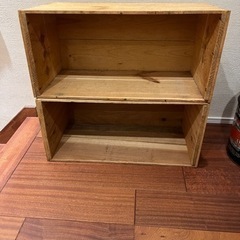 木箱2箱 りんご箱 カフェ ヴィンテージ ②