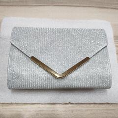 結婚式　バッグ　シルバーラメぎらぎら