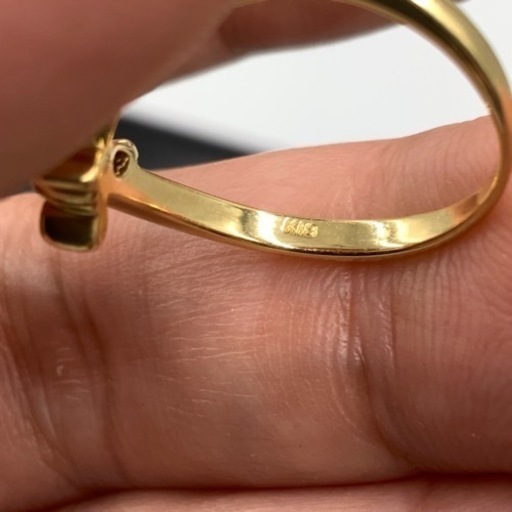 売り切れました。K18 18金　ダイヤモンドリング　3.1g ダイヤ 0.22ct 約10号