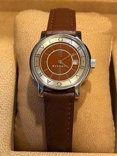 ブルガリ BVLGARI ソロテンポ ブラウン希少 電池・ベルト交換済み