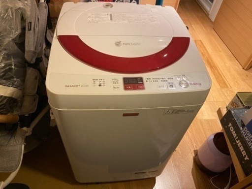 SHARP/シャープ 5.5kg 全自動洗濯機 ES-G55NC-R 2013年製　家電 生活家電 洗濯機