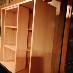 スライド式本棚(木目)の画像