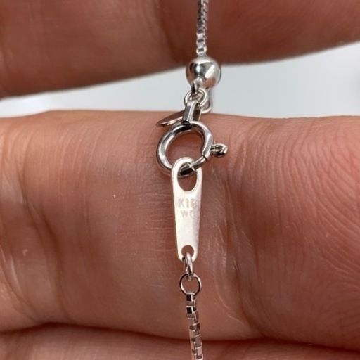 売り切れました。K18WG 18金ホワイトゴールド　ダイヤモンドネックレス　4.9g ダイヤ0.3ct