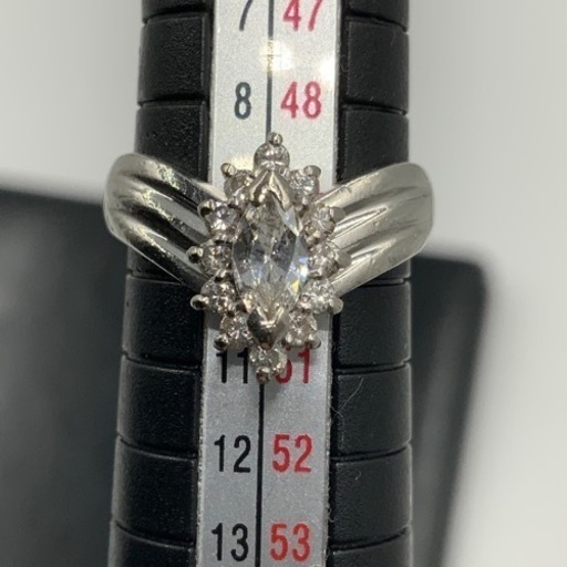 売り切れました。Pt850 プラチナ850 ジュエリーマキ　ダイヤモンドリング　6.5g 約9号