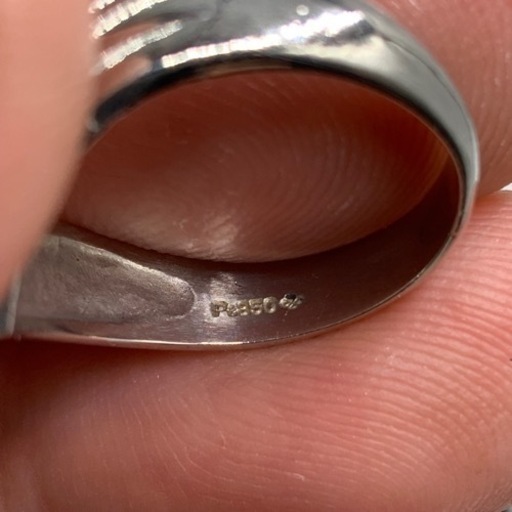 売り切れました。Pt850 プラチナ850 ジュエリーマキ　ダイヤモンドリング　6.5g 約9号