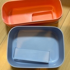 【あげます】弁当箱2つ、ピンクと青