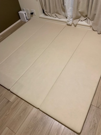 取引者決定【美品】プレイマット/ベビーマット アイボリー 180×200