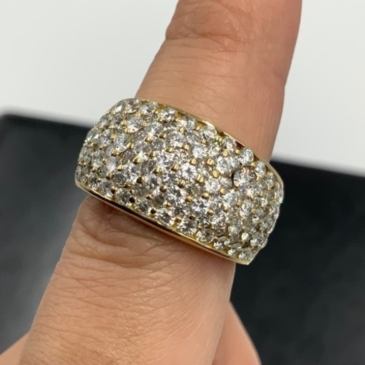 750 18金　ダイヤモンドリング　ハーフエタニティ　18.1g ダイヤ6.12ct