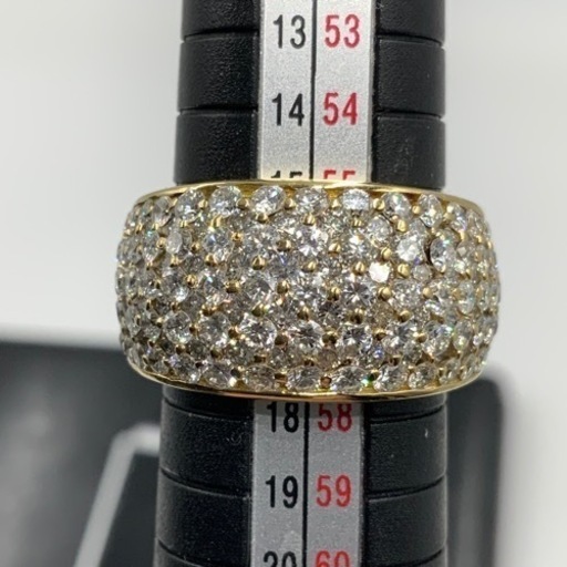 750 18金　ダイヤモンドリング　ハーフエタニティ　18.1g ダイヤ6.12ct