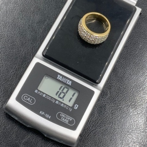 750 18金　ダイヤモンドリング　ハーフエタニティ　18.1g ダイヤ6.12ct