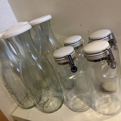 WECK瓶1L×4 ワンタッチ開閉ボトル500ml×4