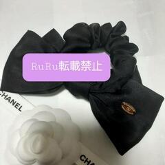 CHANEL シャネル サテンリボン シュシュ ヘアゴムの画像