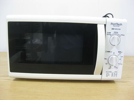 PortTech ユアサプライムス 電子レンジ 60Hz専用 ターンテーブルタイプ RE-K7016V 2018年製
