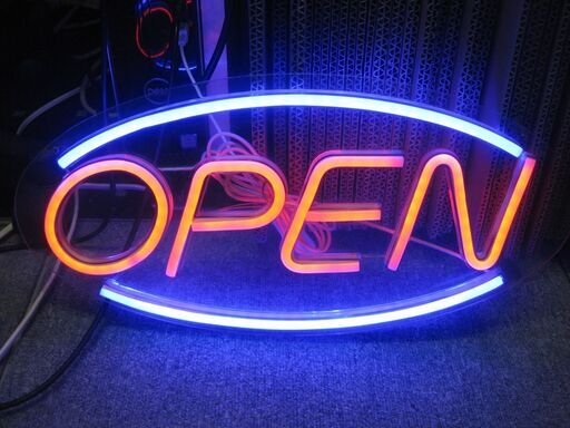 ネオンライト 光る看板 「OPEN」 USB接続 電飾 幅46cm×高さ22.5cm