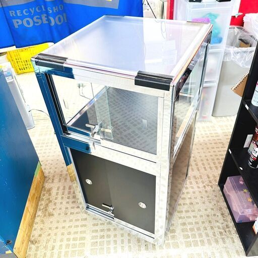 【半額】什器 宝飾ショーケース ディスプレイ ガラスケース 店頭